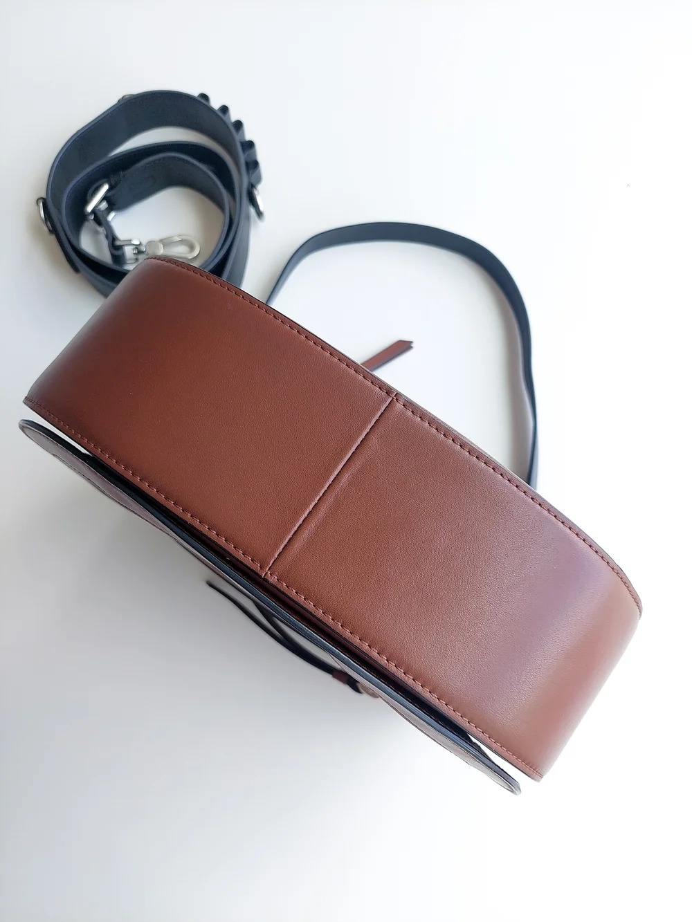 Rudsak Brown Leather Crossbody Bag with Chain Strap Shoulder Purse - Picture 6 of 11